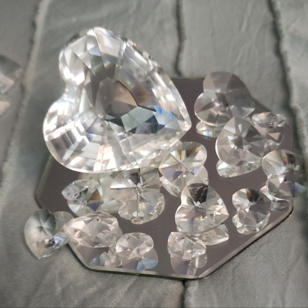 Swarvoski Heart-Shape With Smaller Crystal Hearts Home Decor Accents